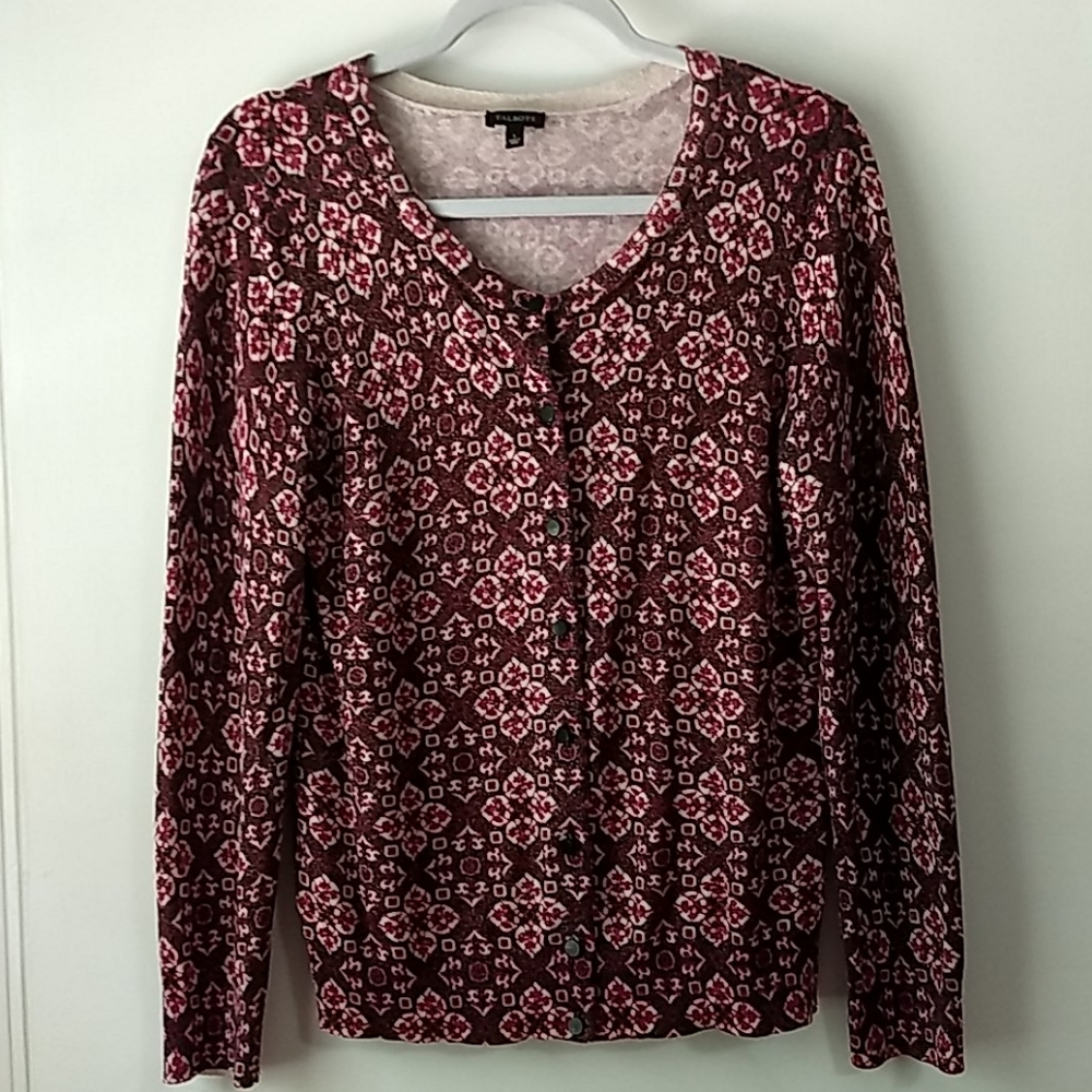 Talbots Front Button Cardigan Sweater